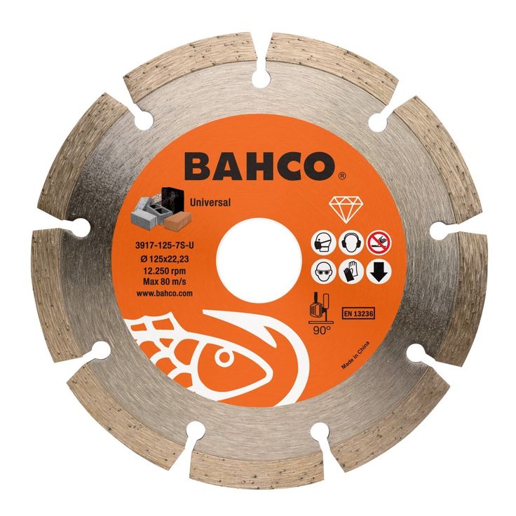 Timanttikatkaisulaikka Bahco, segmentoitu, 125x2,0x22,23 mm