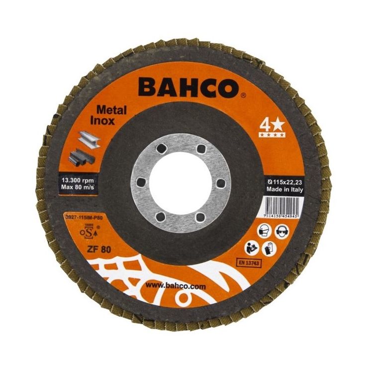 Lamellilaikka Bahco Flat INOX+Fe T42 P120, 125x22.23mm