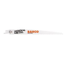 Puukkosahanterä Bahco Sandflex Bi-Metal ST 150x0,9mm, 6TPI, puulle ja metallille, 5kpl