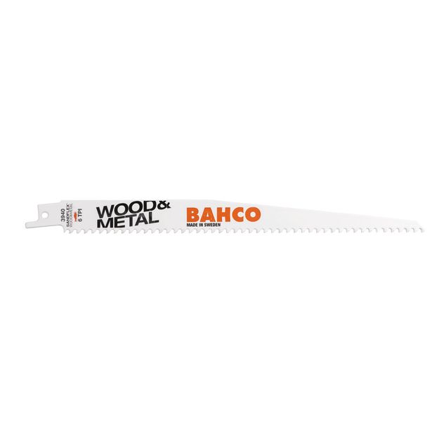 Puukkosahanterä Bahco Sandflex Bi-Metal SL 300x1,3mm, 8/12TPI, puulle ja metallille, 2kpl
