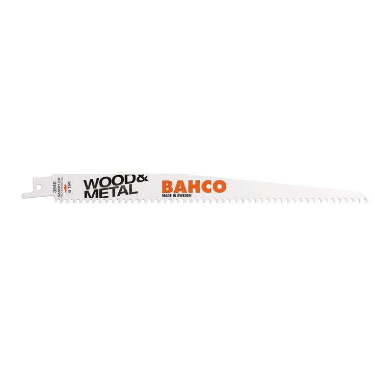 Puukkosahanterä Bahco Sandflex Bi-Metal SL 300x1,3mm, 8/12TPI, puulle ja metallille, 2kpl