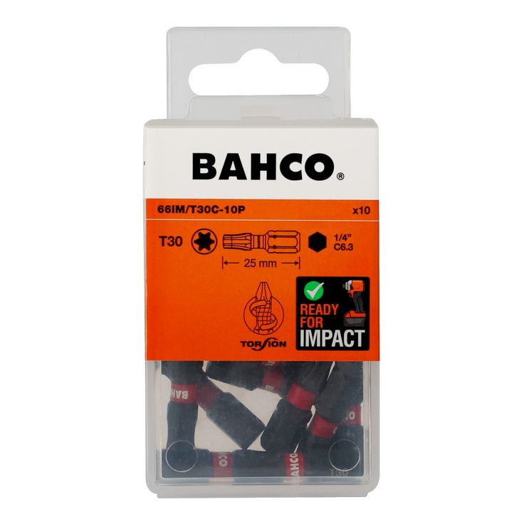 Iskukärkisarja Bahco 66IM TORX T30 25mm, 10kpl