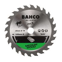 Pyörösahanterä Bahco 165x20mm 24H puulle