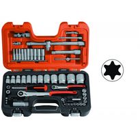 Hylsysarja Bahco, 1/4&quot; + 1/2&quot;, 56 kpl