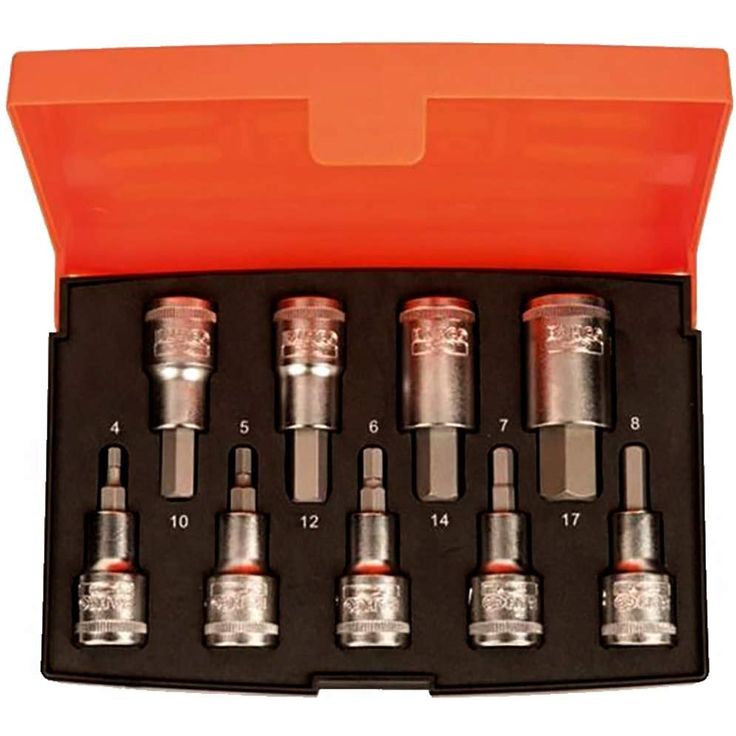 Hylsysarja Bahco HEX H4–H17 9kpl
