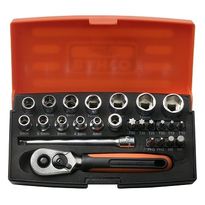 Hylsy- ja kärkisarja Bahco, 1/4&quot;, 25 kpl, 4–13mm