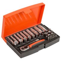 Hylsyavainsarja Bahco SL25L, 1/4&quot;, pitkät ja lyhyet, 25 osaa