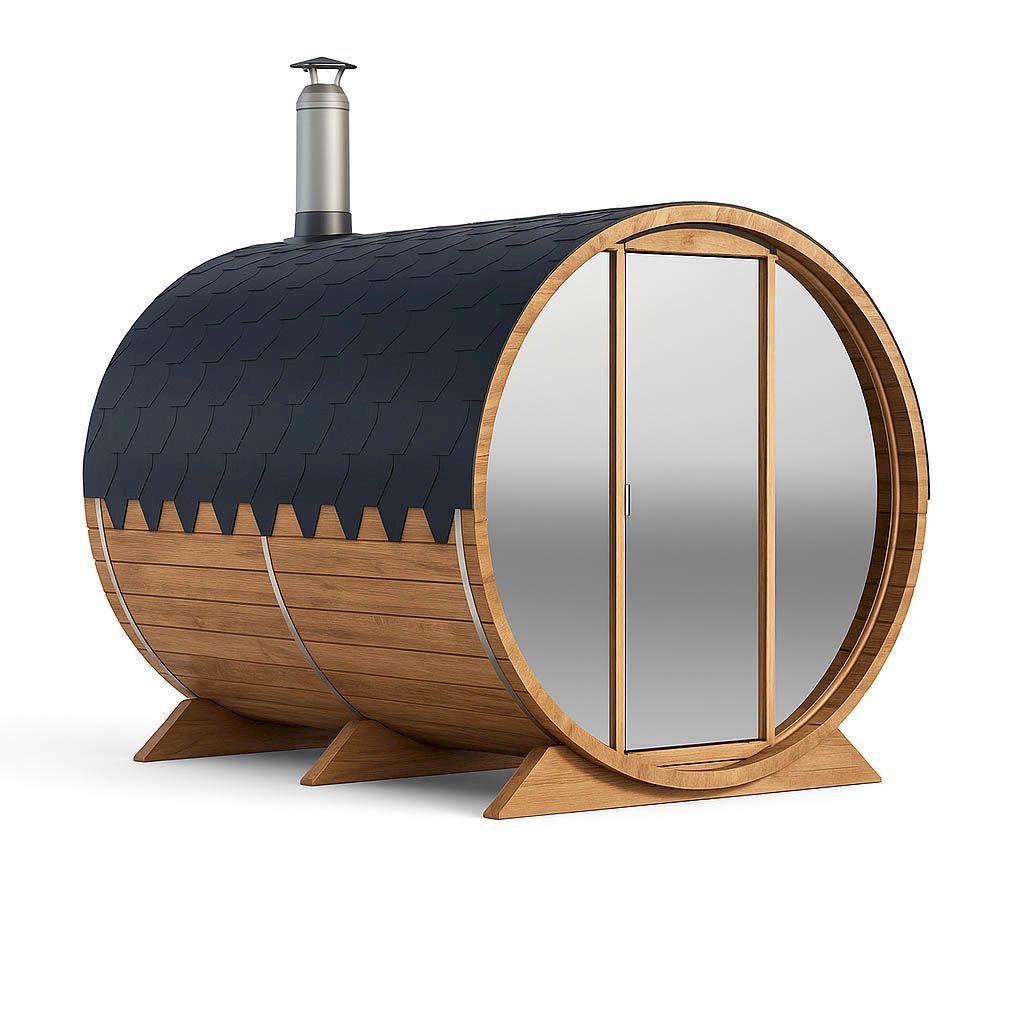 Tynnyrisauna Baltresto, 200x300cm, 6 hlöä, peiliseinällä