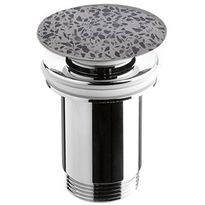 Pohjaventtiili Bathco 60, pop-up, ylivuotosuojalla, Bari- ja Villareal-altaisiin, harmaa/musta terrazzo