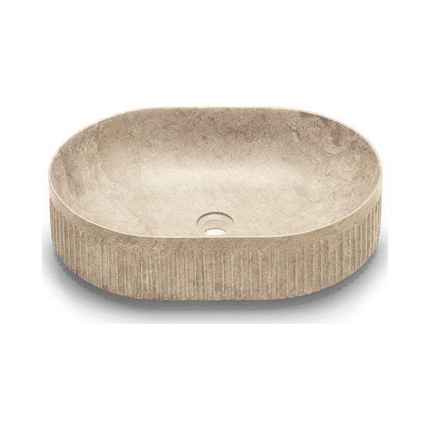 Malja-allas Bathco Striae Oval, 580x380mm, beige