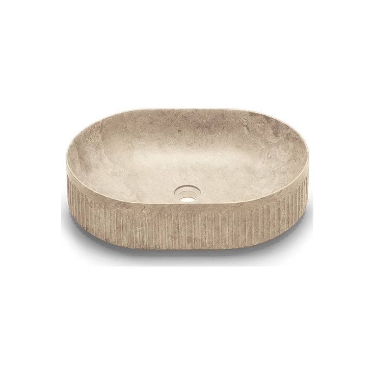 Malja-allas Bathco Striae Oval, 580x380mm, beige