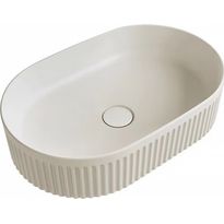 Malja-allas Bathco Wadi Oval, 500x320mm, luonnonvalkoinen
