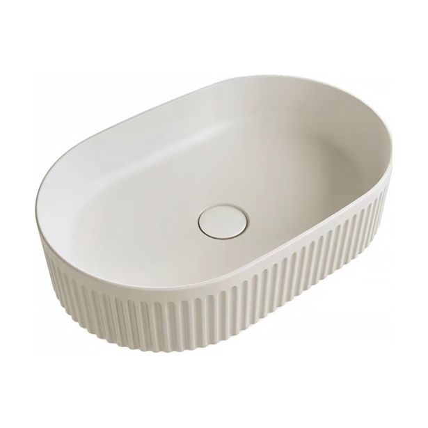 Malja-allas Bathco Wadi Oval, 500x320mm, luonnonvalkoinen