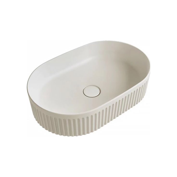 Malja-allas Bathco Wadi Oval, 500x320mm, luonnonvalkoinen