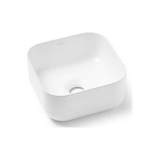 Malja-allas Bathco Cube 25, 250x250mm, valkoinen