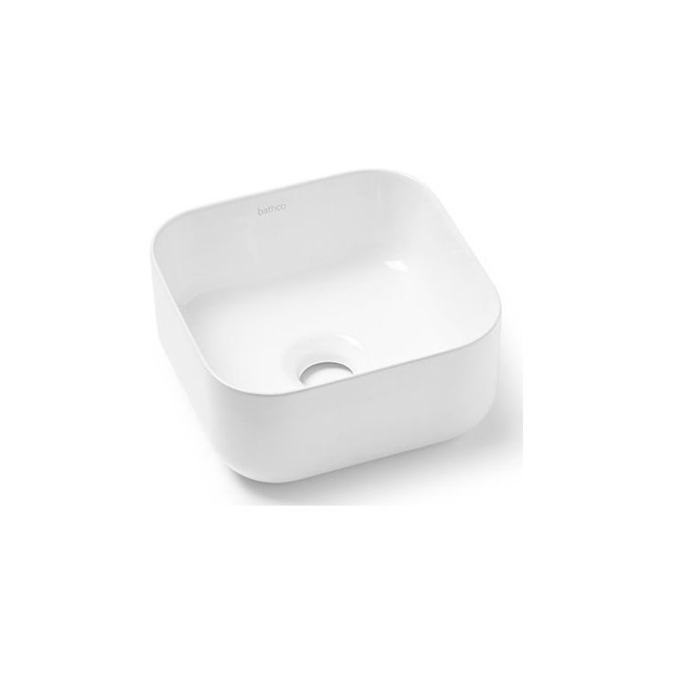Malja-allas Bathco Cube 25, 250x250mm, valkoinen