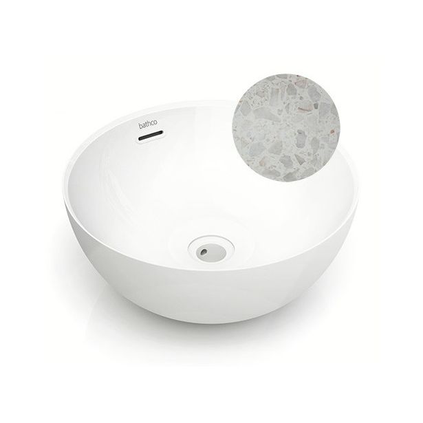 Malja-allas Bathco Bari Terrazzo, Ø370mm, harmaanmusta