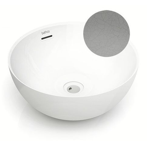 Malja-allas Bathco Bari Craquele, Ø370mm, harmaa