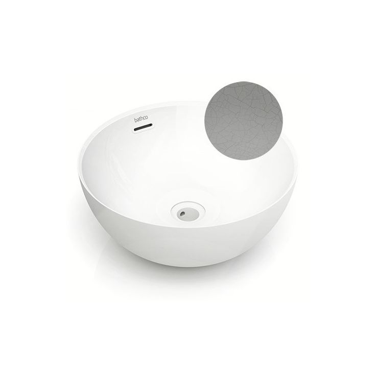 Malja-allas Bathco Bari Craquele, Ø370mm, harmaa