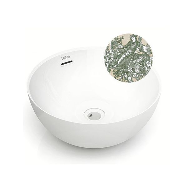 Malja-allas Bathco Bari, Ø370mm, vihreä