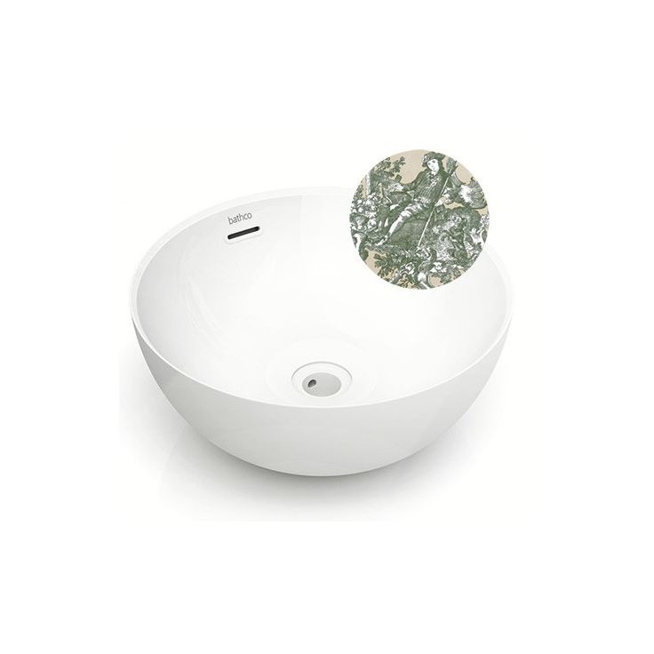 Malja-allas Bathco Bari, Ø370mm, vihreä
