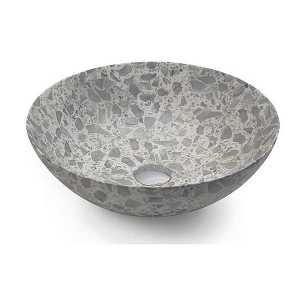 Malja-allas Bathco New Lys Terrazzo, Ø400mm, harmaa