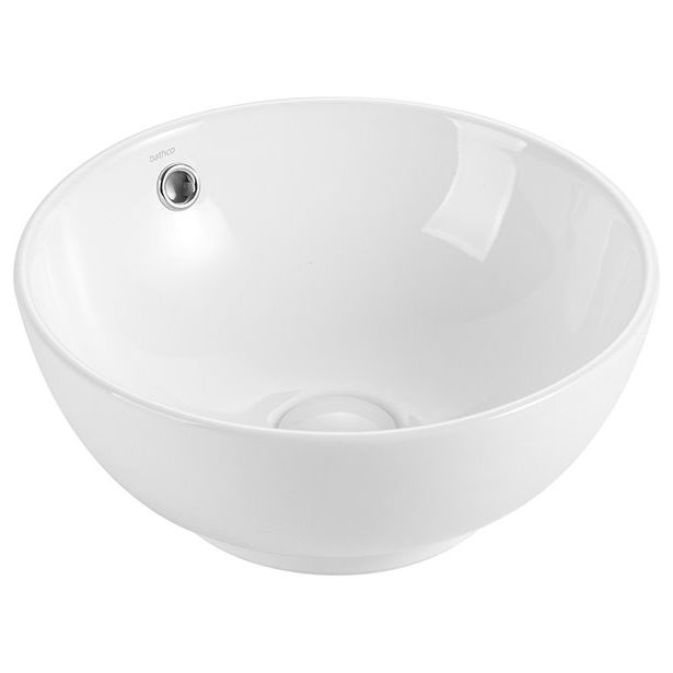 Malja-allas Bathco Ica Ø380mm kiiltävä valkoinen