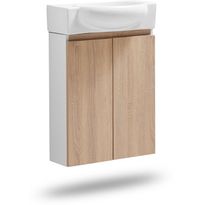 Allaskaappi altaalla Bathco Furniture Tacna 50cm valkoinen/puu