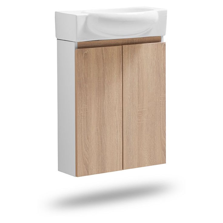 Allaskaappi altaalla Bathco Furniture Tacna 500mm valkoinen/puu
