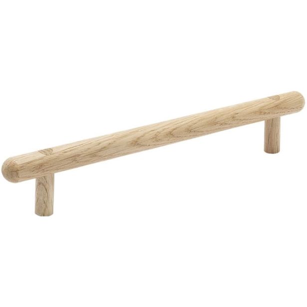 Lankavedin Beslag Design Lunden, 210x14x36mm, cc160mm, käsittelemätön tammi
