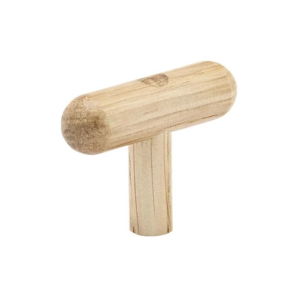 T-nuppivedin Beslag Design T Lunden, 50x14x36mm, käsittelemätön tammi