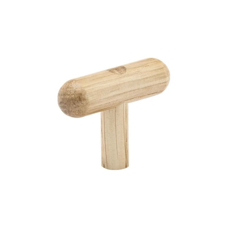 T-nuppivedin Beslag Design T Lunden, 50x14x36mm, käsittelemätön tammi