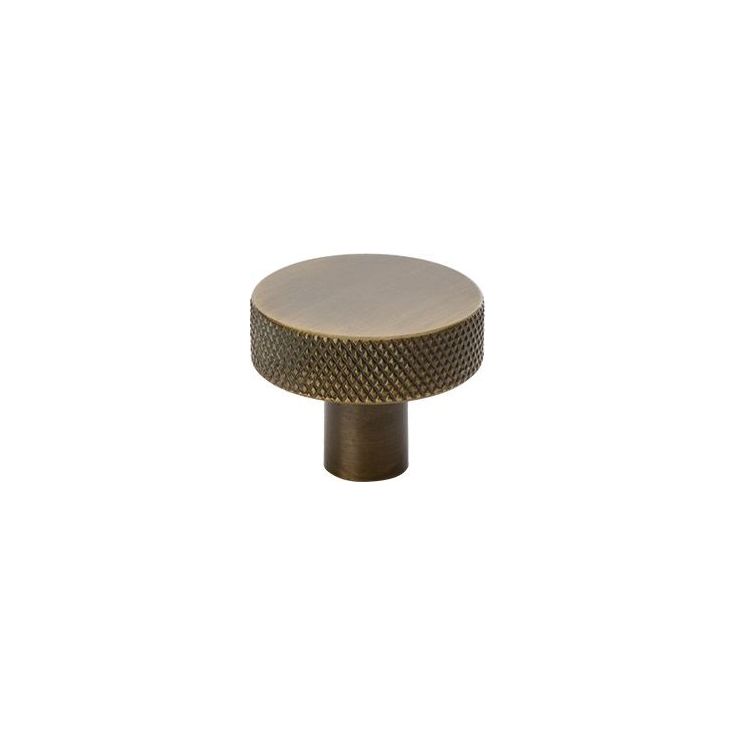 Nuppivedin Beslag Design Flat, Ø32x24mm, antiikkipronssi