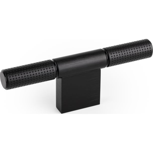 Nuppivedin Beslag Design T Point, 110x10x40.9mm, harjattu musta