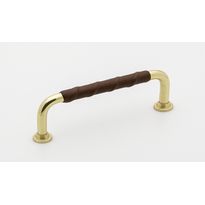 Lankavedin Beslag Design 1353, 110x7x34 mm, cc 96 mm, nahka, messinki