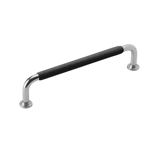 Lankavedin Beslag Design 1353, 142x7x34mm, kromi/musta nahkapidike