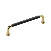 Lankavedin Beslag Design 1353, 142x7x34mm, messinki/musta nahkapidike