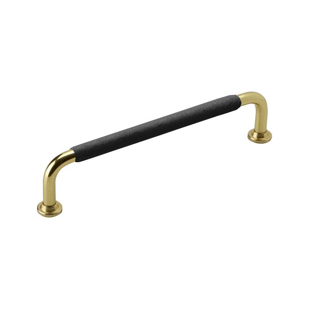 Lankavedin Beslag Design 1353, 142x7x34mm, messinki/musta nahkapidike