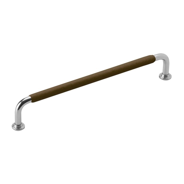 Lankavedin Beslag Design 1353, 207x7x34mm, kromi/tummanruskea nahkapidike