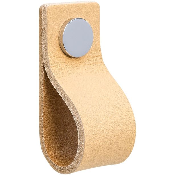 Vedin Beslag Design Loop, nahka, vaalea/kromi