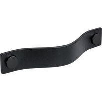 Vedin Beslag Design Loop 128, 160x25x20 mm, nahka, musta