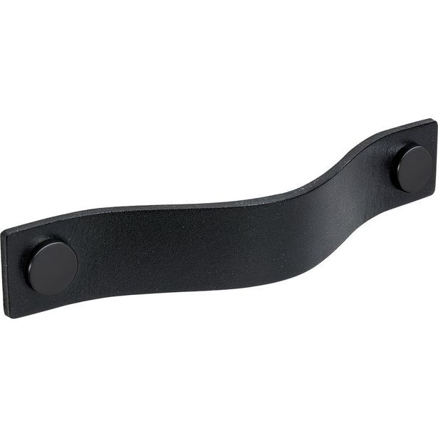Vedin Beslag Design Loop 128, 160x25x20 mm, nahka, musta