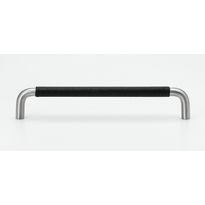 Lankavedin Beslag Design SS-A-128, 138x10x35mm, ruostumaton teräs/musta nahkapidike