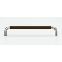 Lankavedin Beslag Design SS-A-128, 138x10x35mm, ruostumaton teräs/tummanruskea nahkapidike