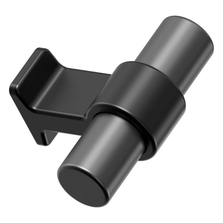 Nuppivedin Beslag Design T Bond, 50x38x20mm, harjattu musta/gunmetal