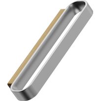 Lankavedin Beslag Design Race, 128x35x13mm, cc96mm, tammi/ruostumaton teräs