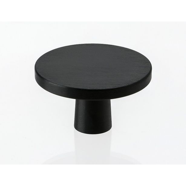 Nuppivedin Beslag Design Plato, Ø42x24mm, musta
