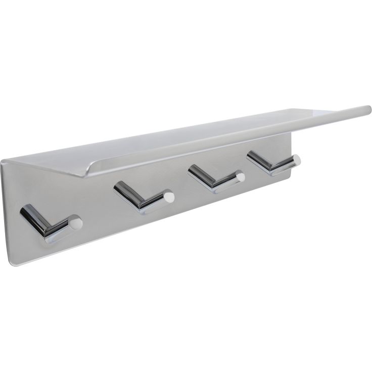 Koukkulista hyllyllä Beslag Design Base, kromi