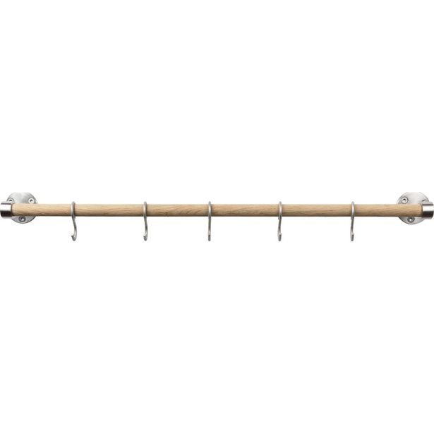Pyyhekoukkuteline Beslag Design Aveny, 600 mm, tammi/ruostumaton teräs