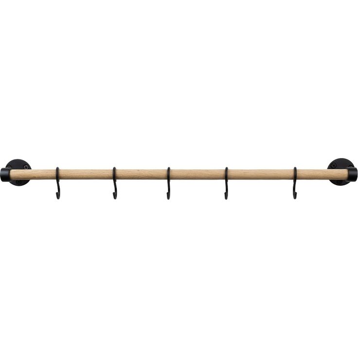 Pyyhekoukkuteline Beslag Design Aveny, 600 mm, tammi/mattamusta